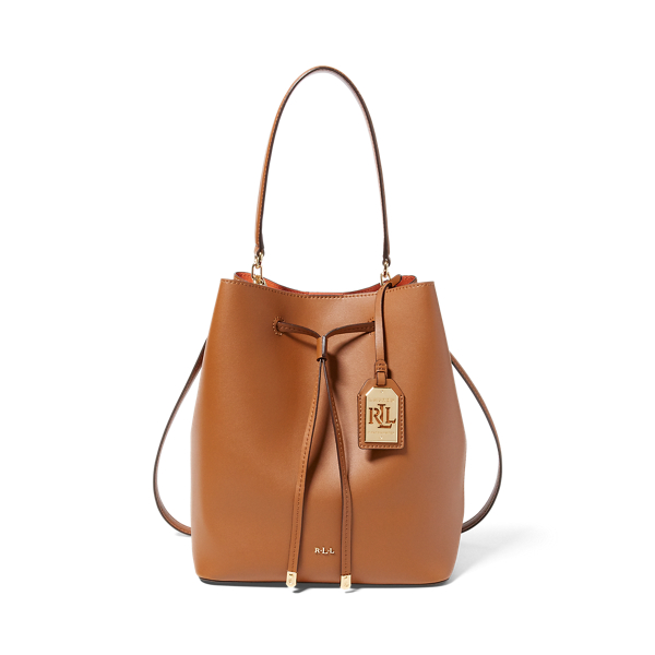 Leather Debby Drawstring Bag for Women Ralph Lauren CH