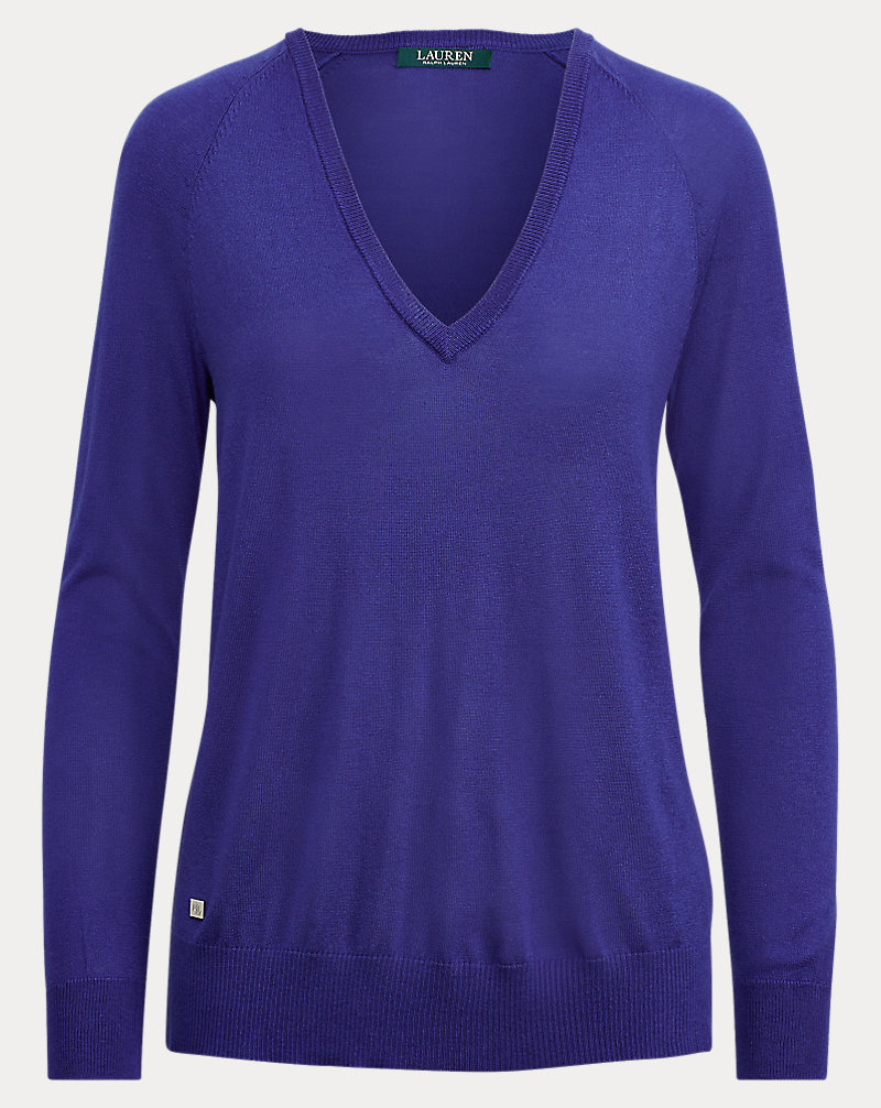 Modal-Silk V-Neck Sweater Lauren 1