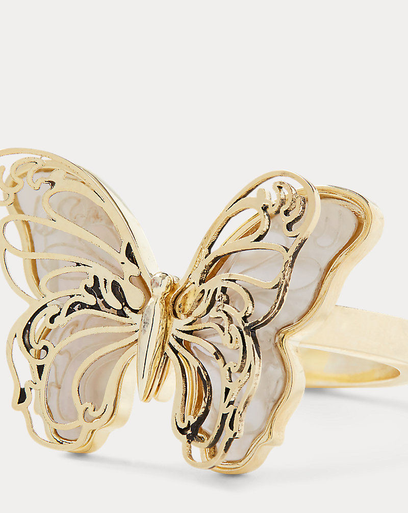 Mother-Of-Pearl Butterfly Ring Ralph Lauren Collection 1