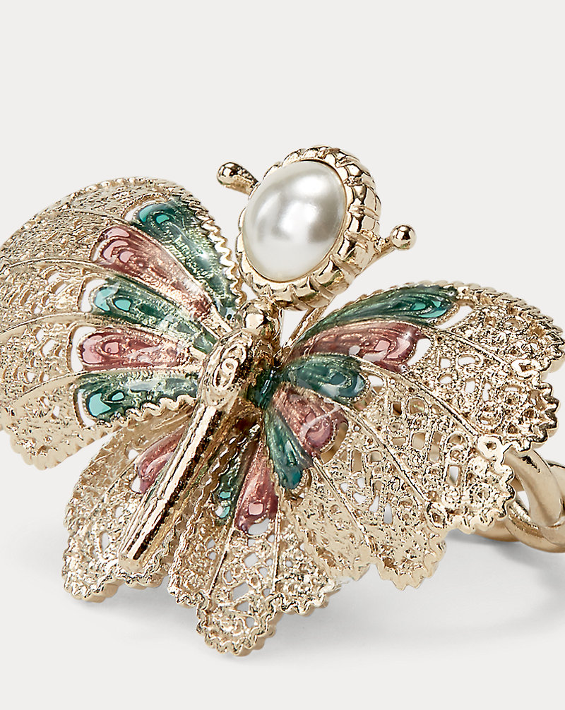Brass-Enamel Butterfly Ring Ralph Lauren Collection 1