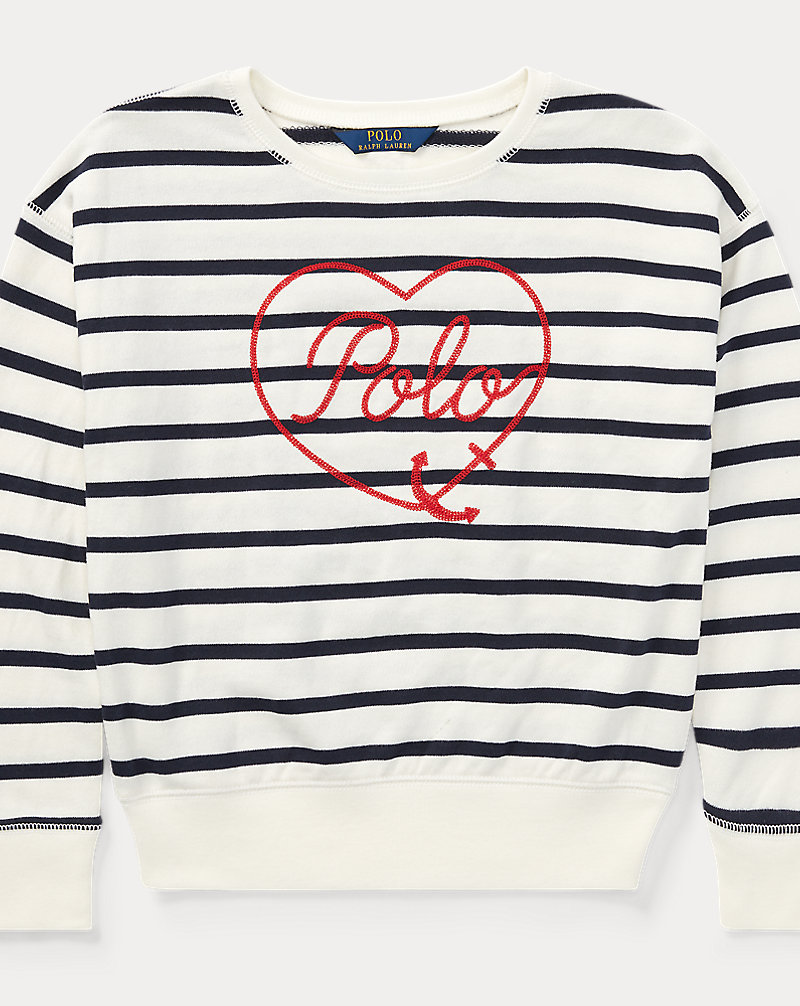 Polo Striped Terry Sweatshirt Girls 7-16 1
