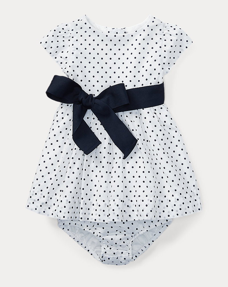 Dotted Cotton Dress & Bloomer Baby Girl 1