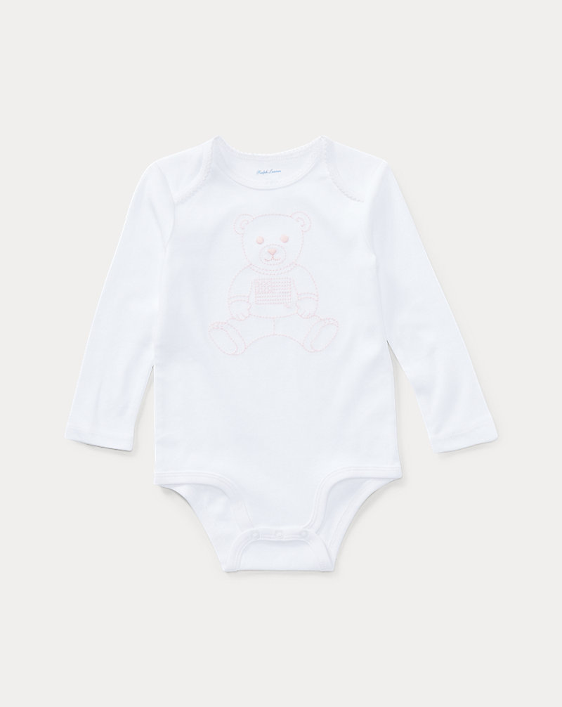 Polo Bear Cotton Interlock Bodysuit Baby Girl 1