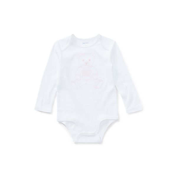 Polo Bear Cotton Interlock Bodysuit for Baby Ralph Lauren® UK