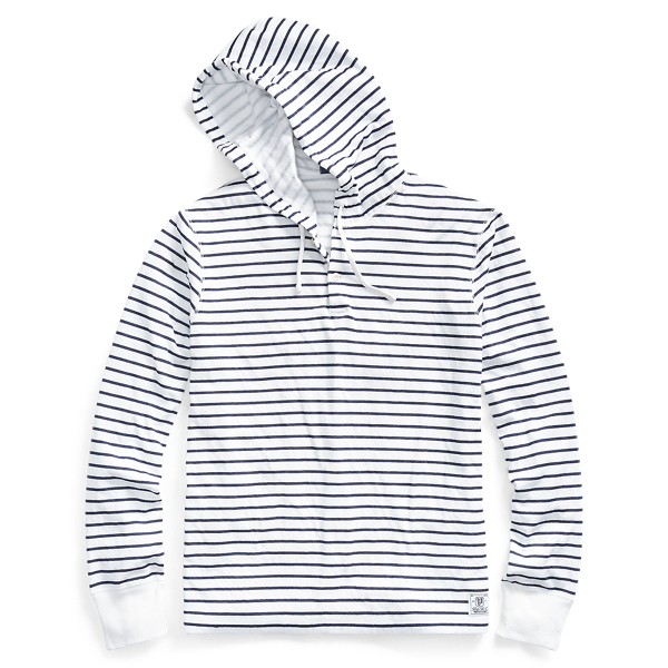 Striped Cotton-Blend Hoodie Polo Ralph Lauren 1