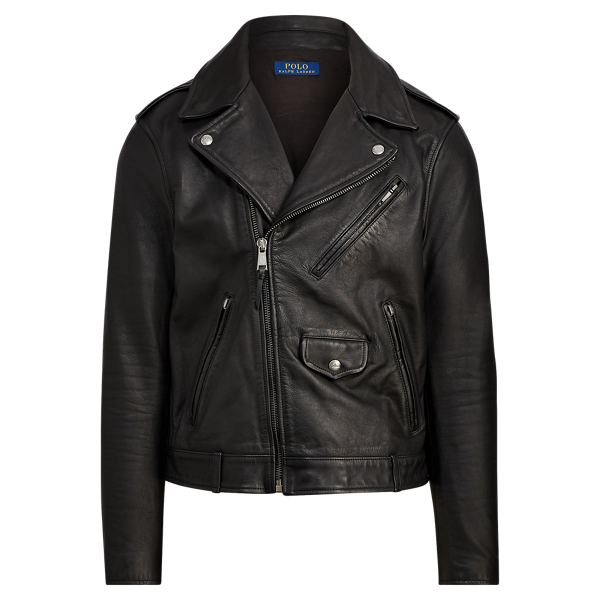 Leather Biker Jacket for Men Ralph Lauren GP