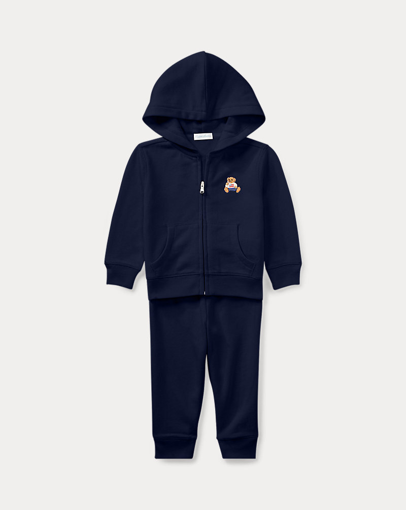 Polo Bear French Terry Hoodie & Pant Set Baby Boy 1