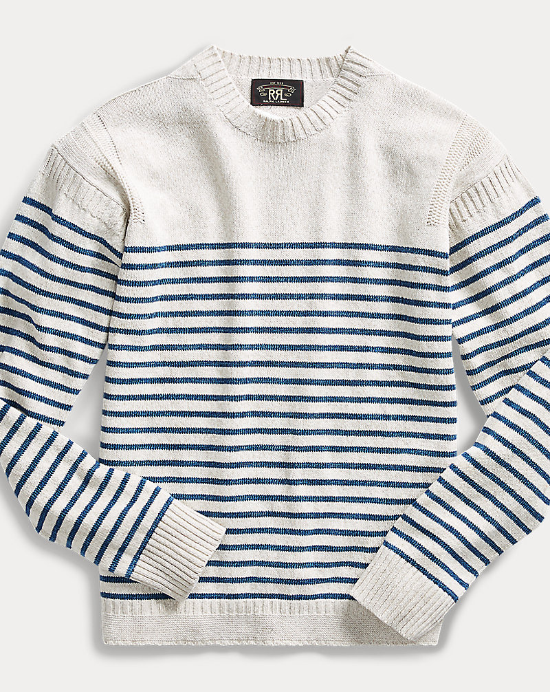 Striped Cotton-Linen Sweater RRL 1