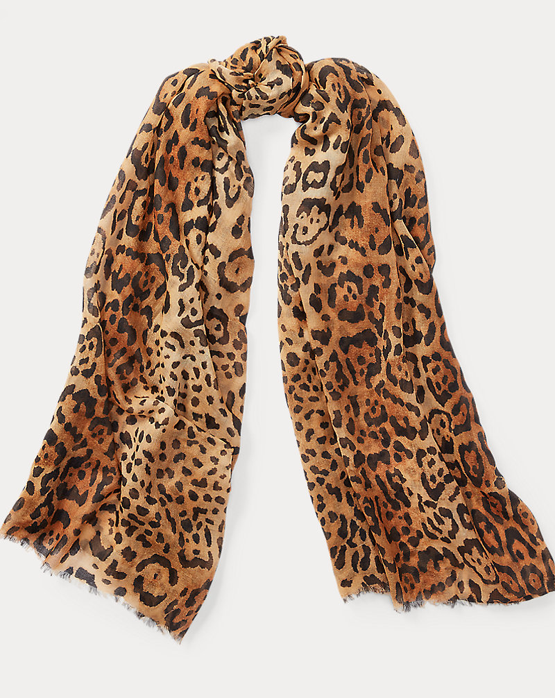 Leopard Wool-Cashmere Scarf Polo Ralph Lauren 1