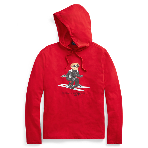 Ski Bear Hooded T Shirt