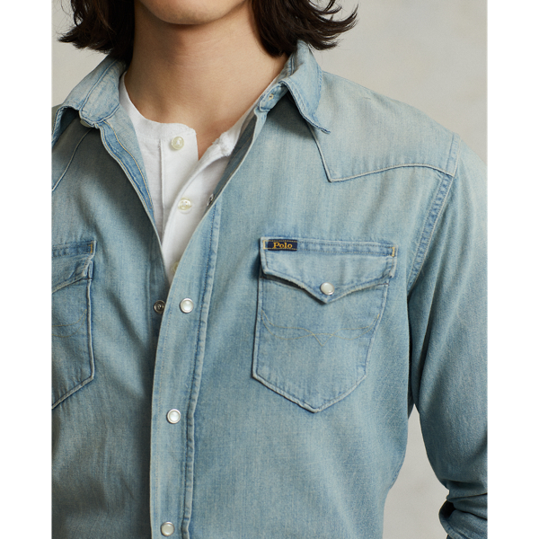Polo Ralph Lauren Classic Fit Denim Western Shirt 5