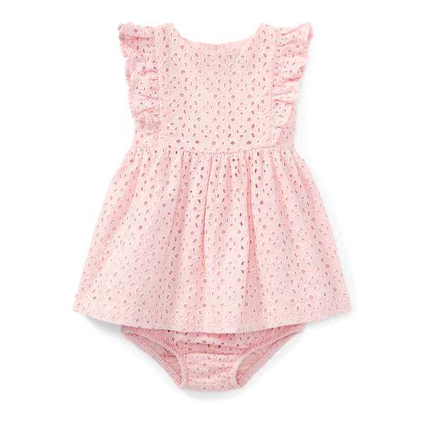 Eyelet Cotton Dress & Bloomer Baby Girl 1