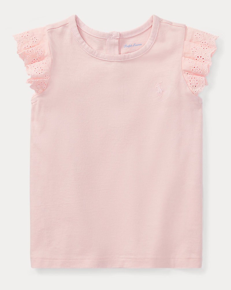 Eyelet Flutter-Sleeve T-Shirt Baby Girl 1