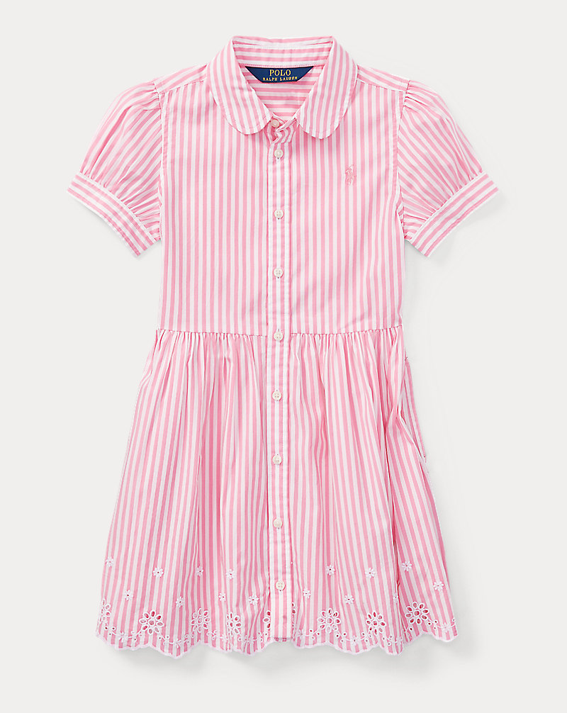 Striped Cotton Shirtdress Girls 2-6x 1