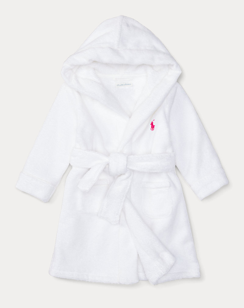 Hooded Cotton Terry Robe Baby Girl 1