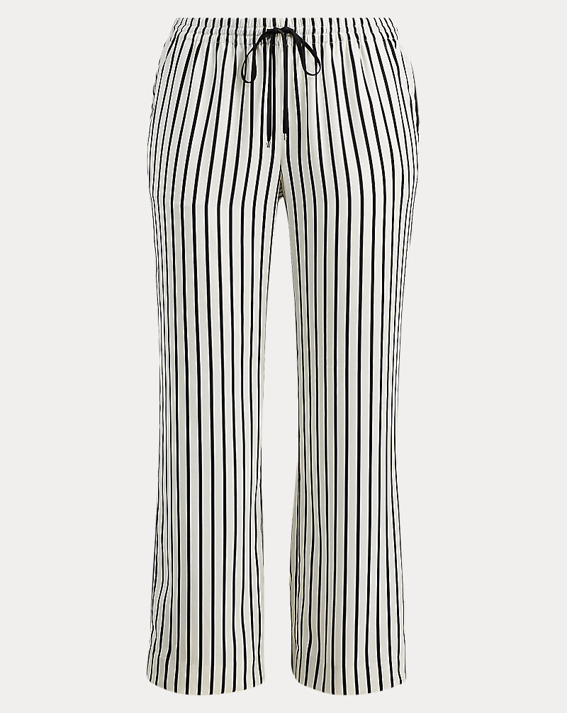 Striped Twill Wide-Leg Pant Lauren Woman 1