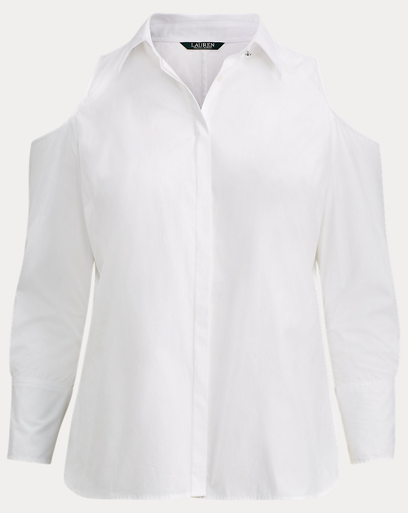 Cotton Cold-Shoulder Shirt Lauren Woman 1