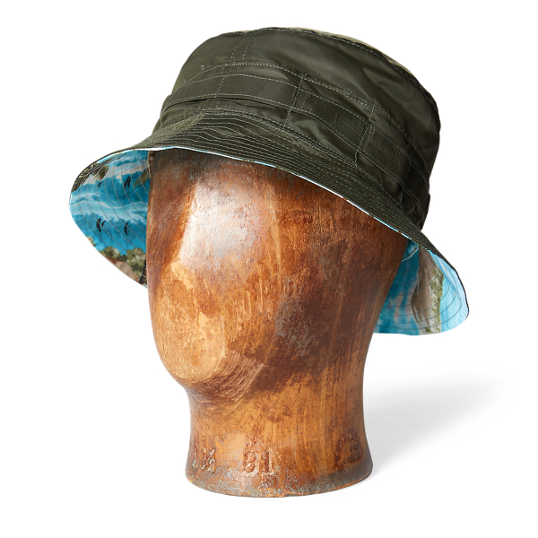 Ralph Lauren Reversible Cotton Twill Bucket Hat - One Size in Coastal Orange
