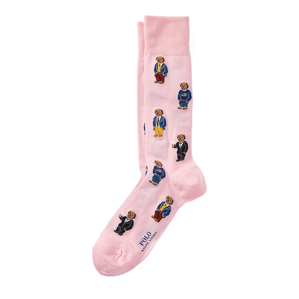 Pink ralph lauren socks sale