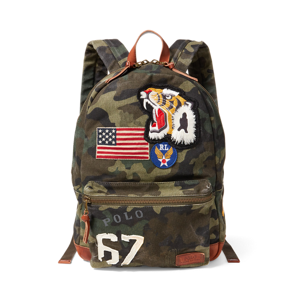 Patchwork Camo Canvas Backpack Polo Ralph Lauren 1