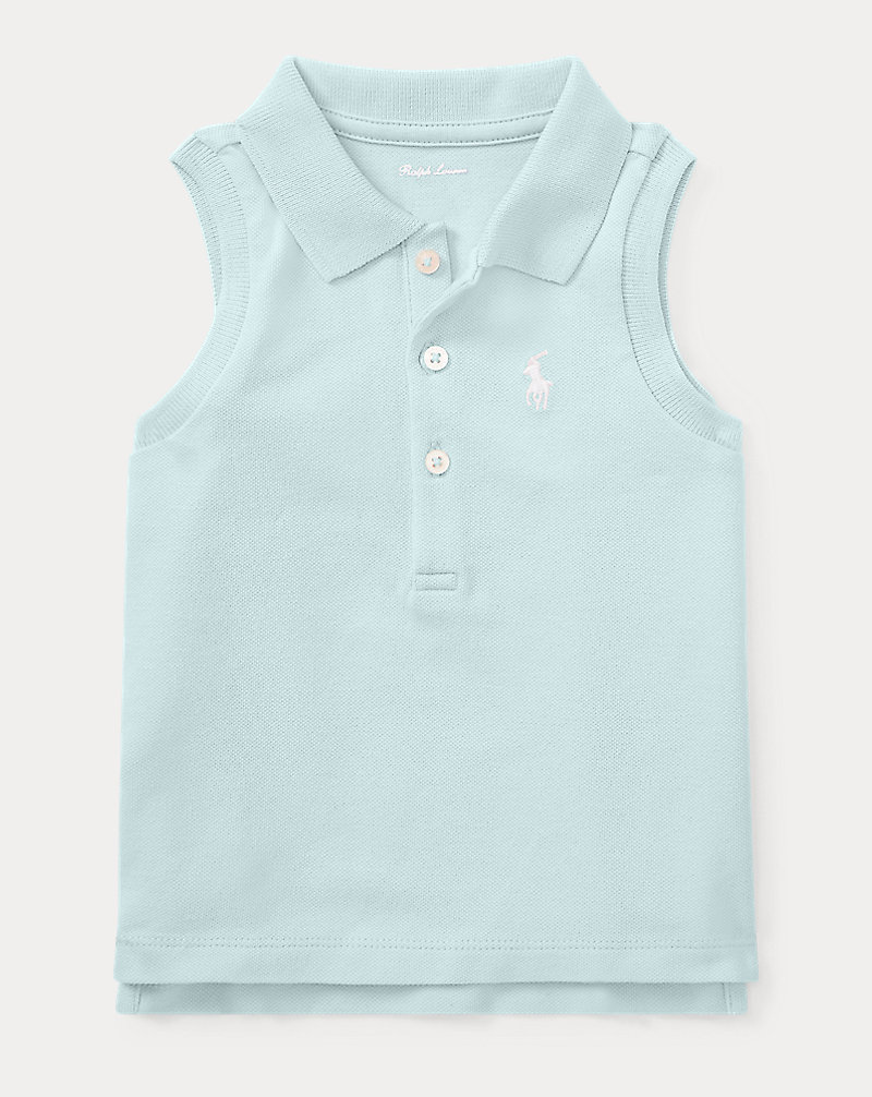 Mesh Sleeveless Polo Shirt Baby Girl 1