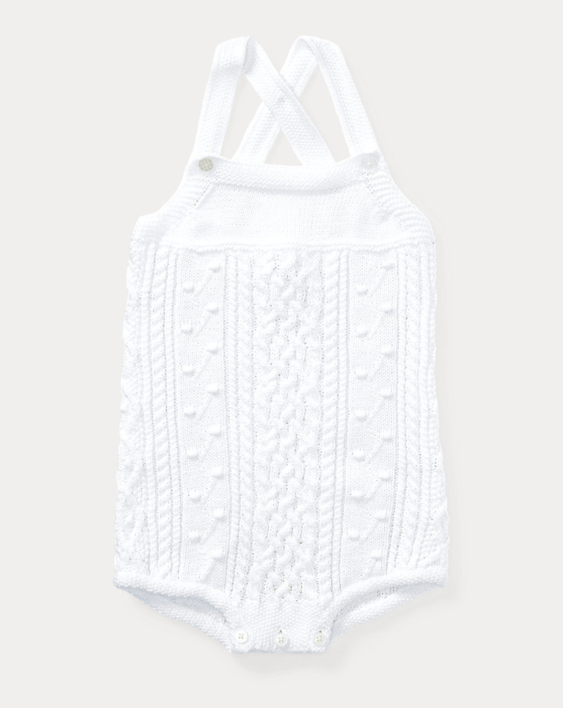 Aran-Knit Cotton Shortall Baby 1