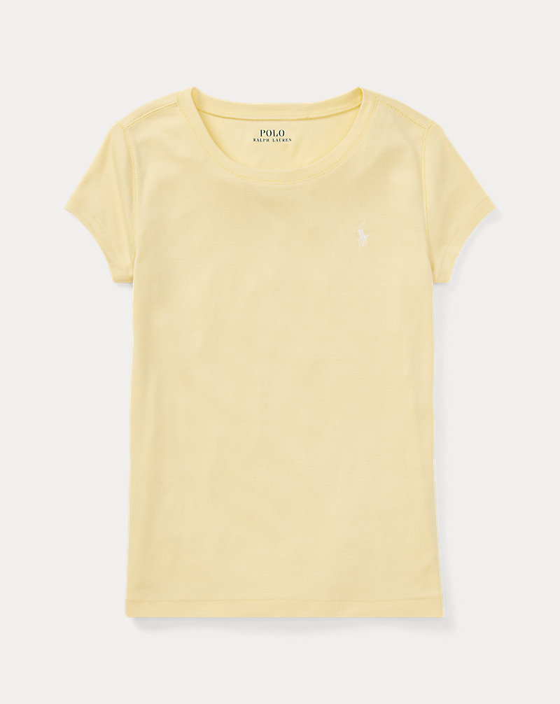 Cotton-Blend Crewneck T-Shirt Girls 7-16 1
