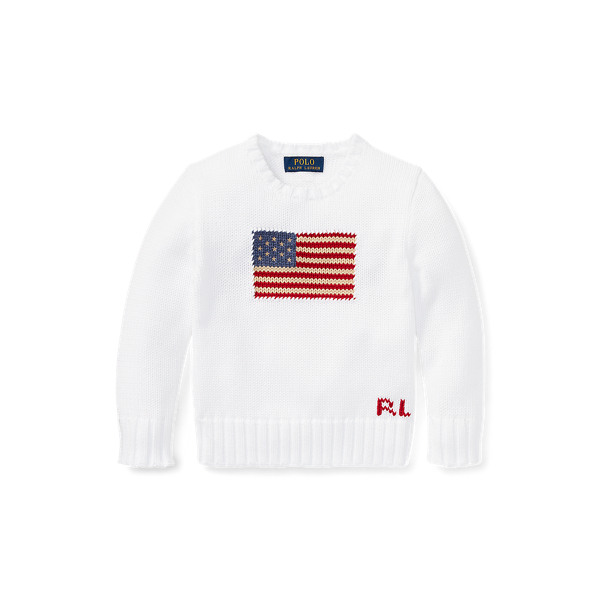 Pull drapeau à col rond en coton Garçons de 1.5 à 6 ans 1