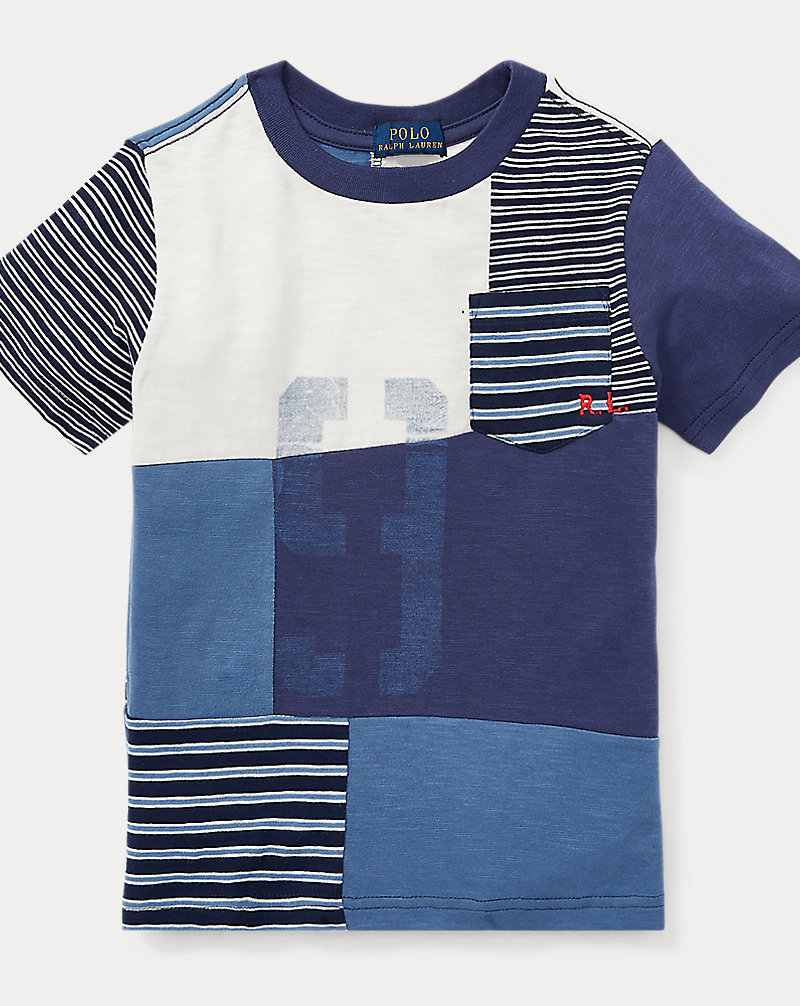 Patchwork Cotton T-Shirt BOYS 1.5-6 YEARS 1