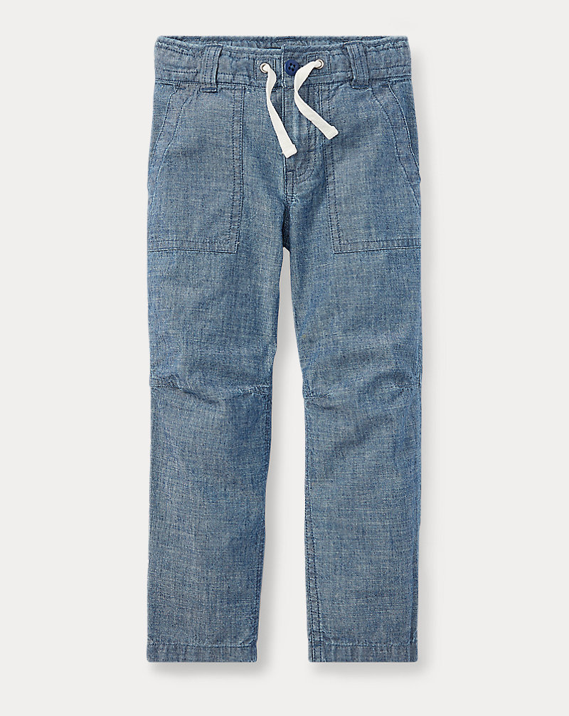 Tapered Cotton Chambray Pant Boys 2-7 1