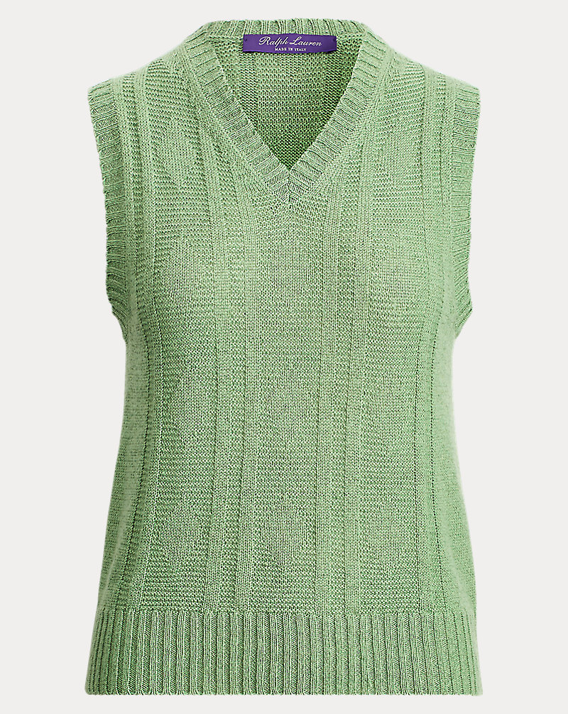 Cashmere-Linen Sweater Vest Ralph Lauren Collection 1