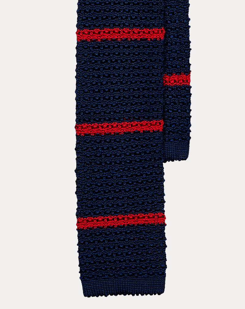 Striped Knit Silk Tie Polo Ralph Lauren 1