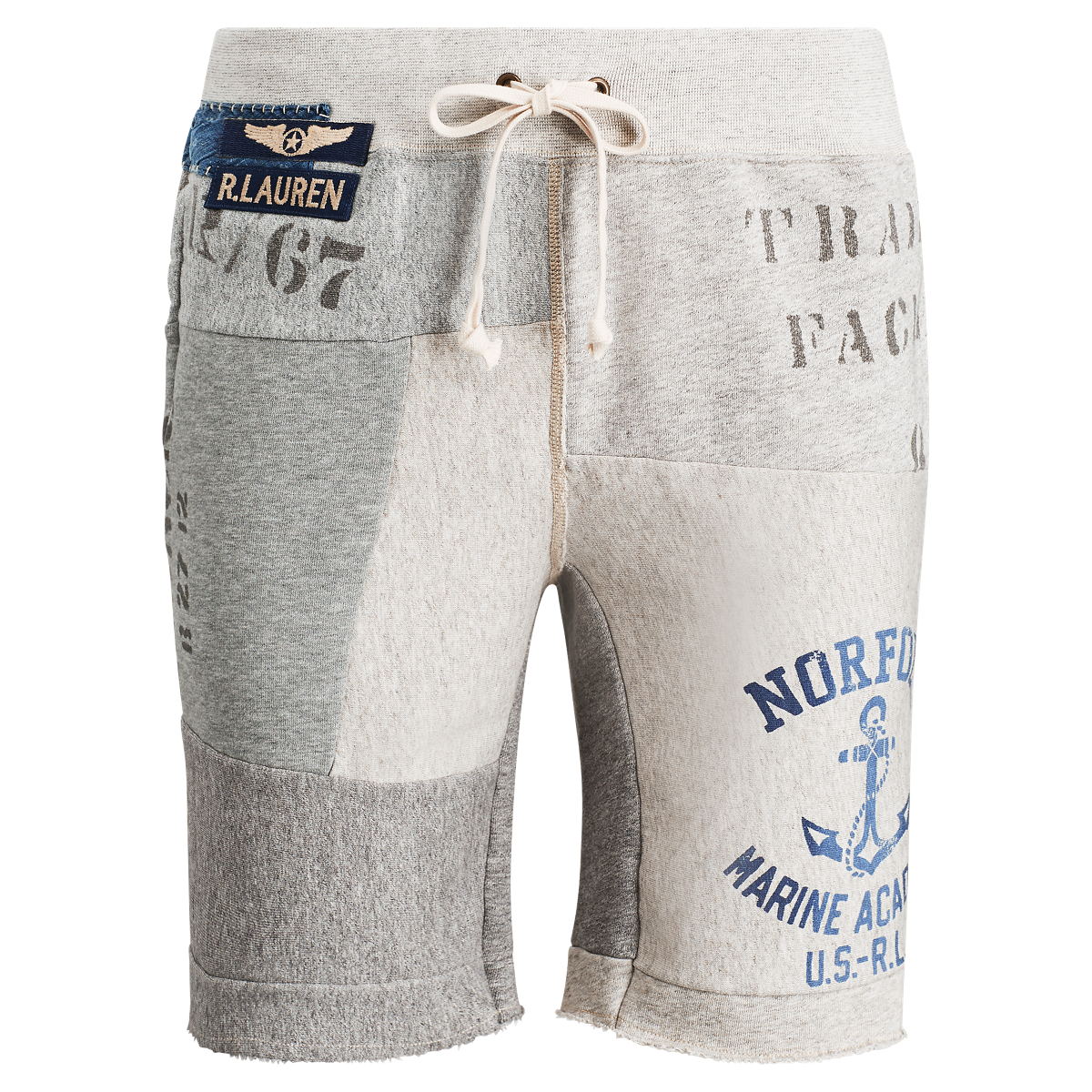 Patchwork Cotton-Blend Short
