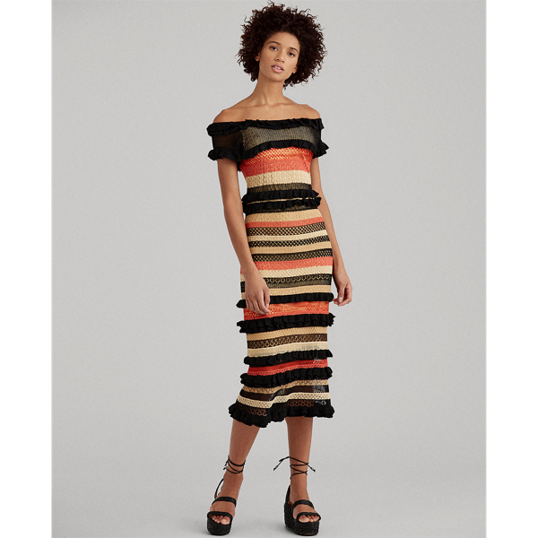 Striped Linen-Blend Maxidress Polo Ralph Lauren 1