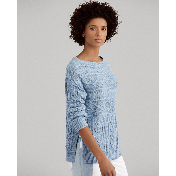Cable Cotton-Linen Sweater Polo Ralph Lauren 1