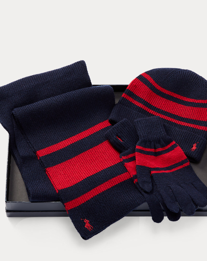 Striped Hat, Scarf & Glove Set Polo Ralph Lauren 1