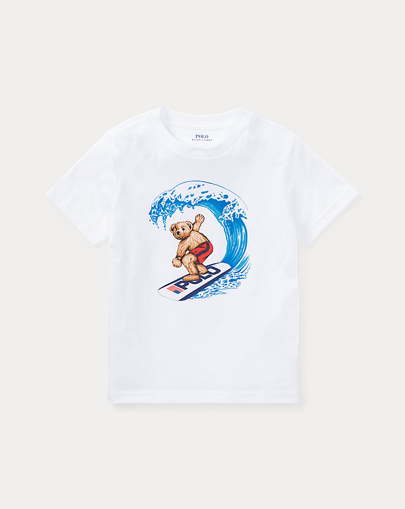 Little Kid Surfer Bear T-Shirt Boys 2-7 1