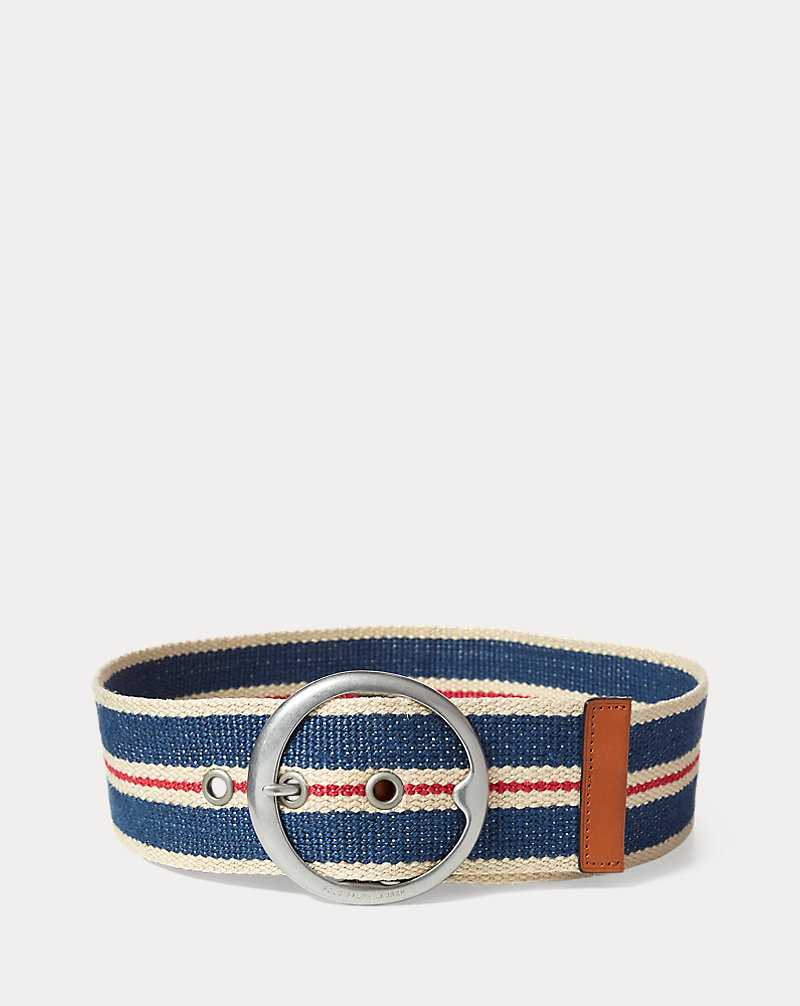 Striped Webbed Wide Belt Polo Ralph Lauren 1