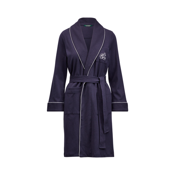 Quilted-Collar Cotton Robe Lauren 1