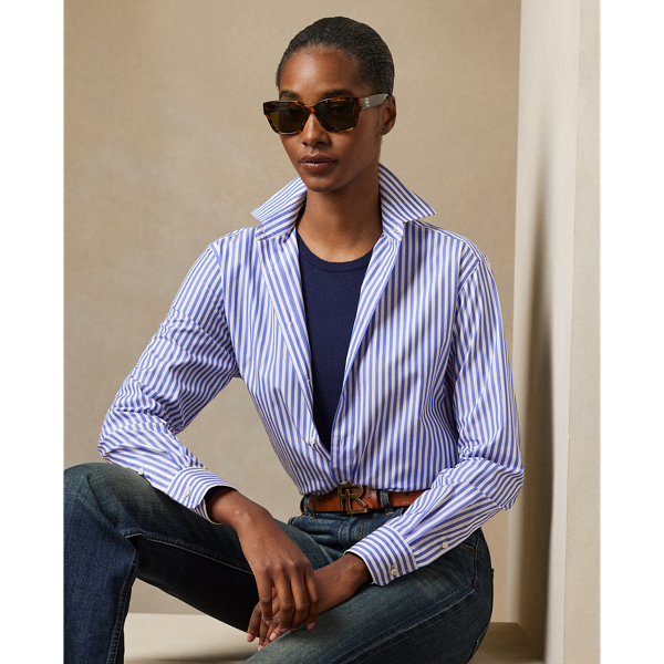Adrien Striped Cotton Shirt Ralph Lauren Collection 1