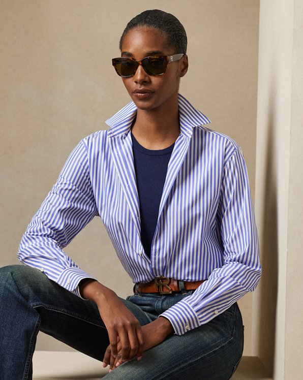 Adrien Relaxed Fit Striped Cotton Shirt