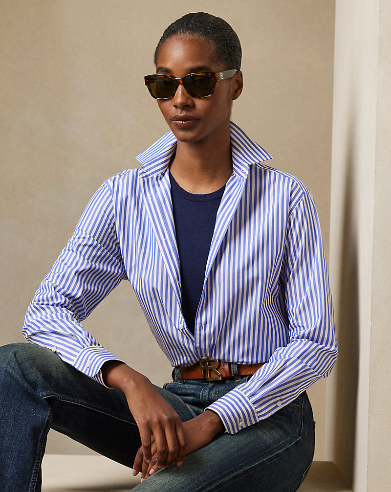 Adrien Striped Cotton Shirt Ralph Lauren Collection 1
