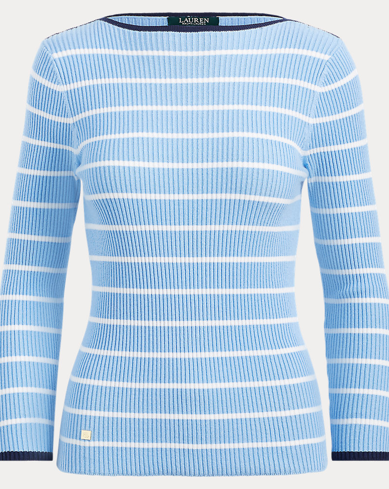 Striped Boatneck Sweater Lauren 1