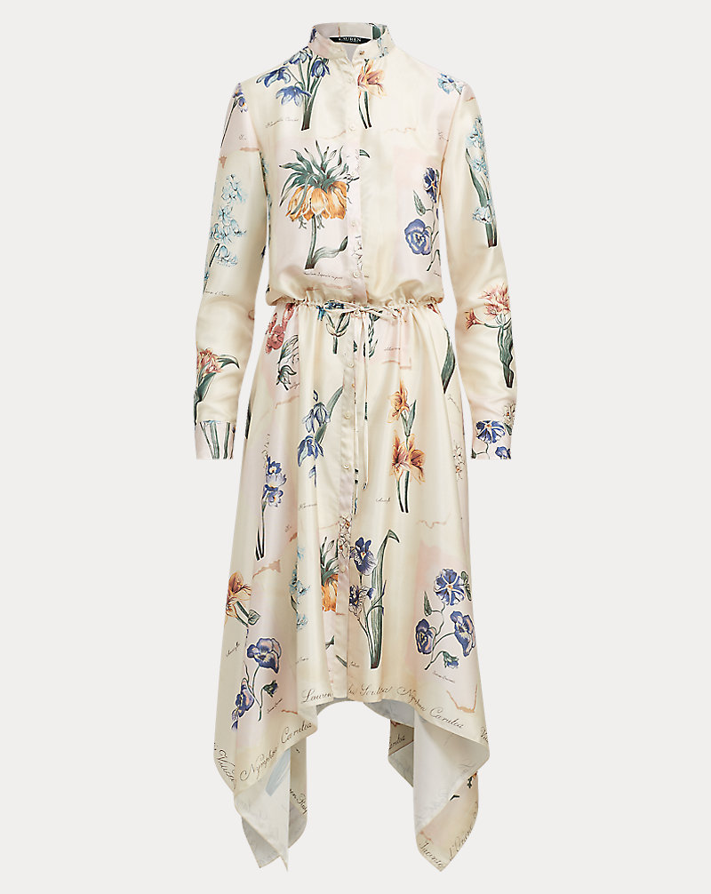 Floral Handkerchief-Hem Dress Lauren 1