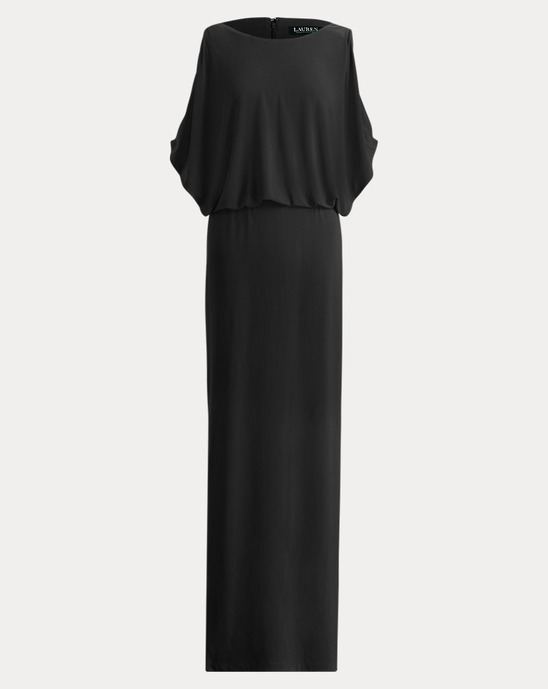 Slit-Sleeve Jersey Gown Lauren 1