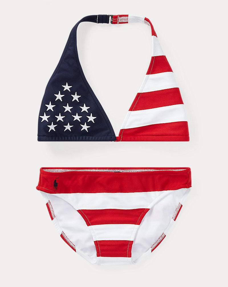 Flag Two-Piece Swimsuit Girls 7-16 1