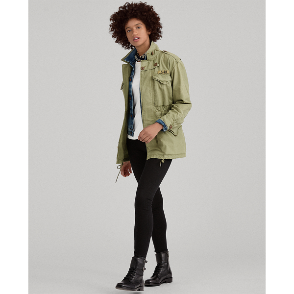 Women's Twill Military Jacket by Polo Ralph Lauren