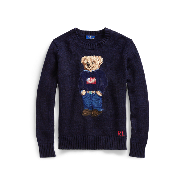 ralph lauren sweater women xs teddy bear