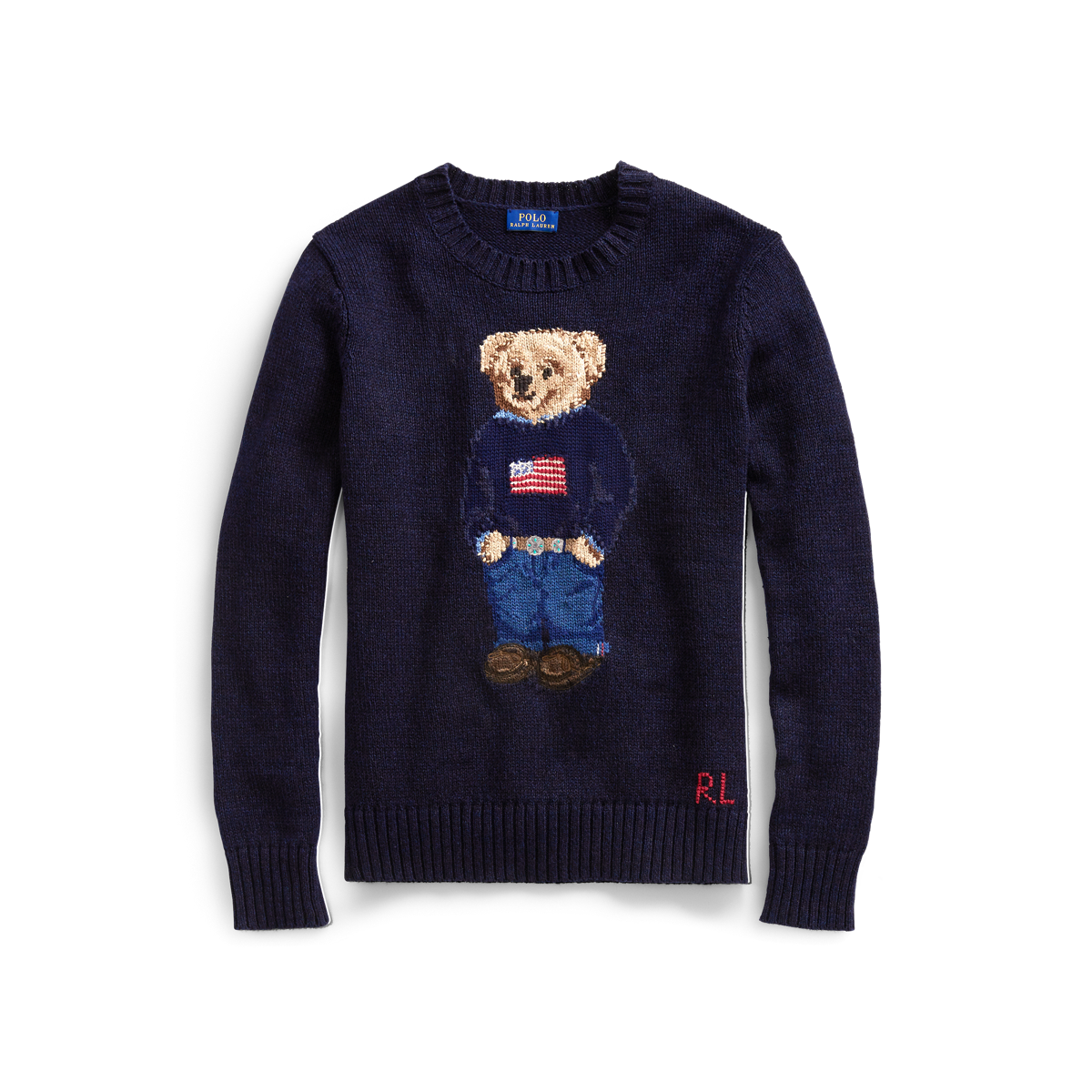 Women's Polo Bear Cotton-Linen Sweater