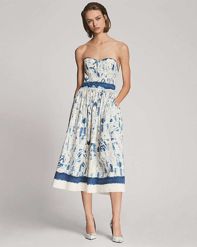 Sheena Cotton Strapless Dress Ralph Lauren Collection 1